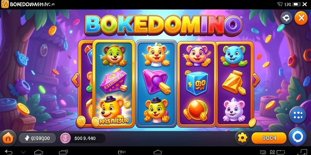 Tangkapan layar gameplay <strong>BOKEDOMINO</strong> yang menampilkan keseruan permainan slot.