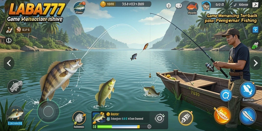 Tampilan gameplay LABA777 yang mendebarkan saat menangkap ikan.