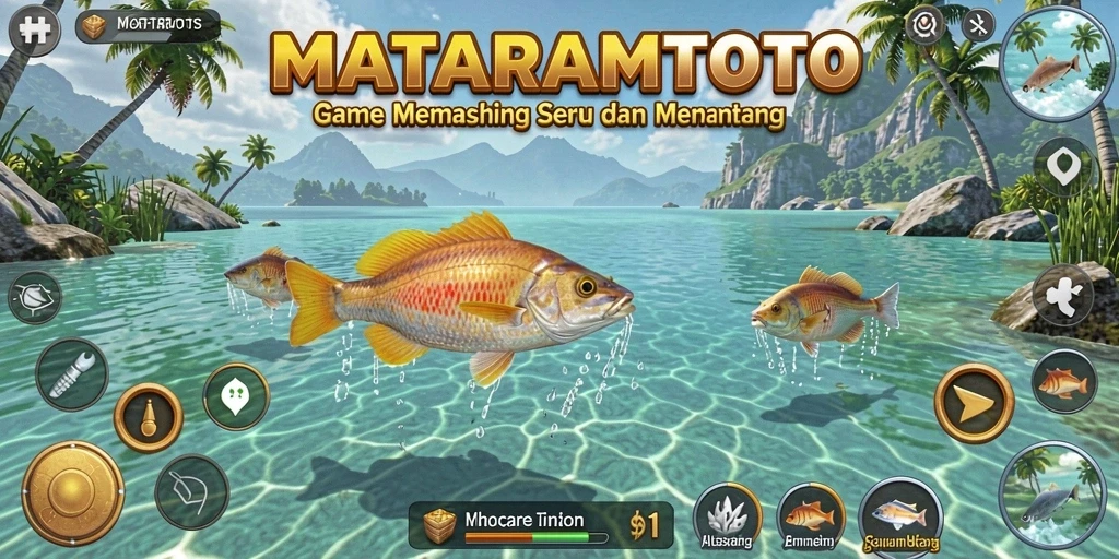 Screenshot gameplay MATARAMTOTO yang menampilkan aksi memancing seru.