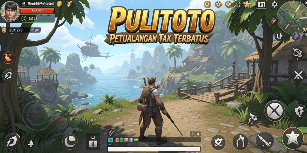 Screenshot gameplay PULITOTO menampilkan karakter dalam petualangan Open World.