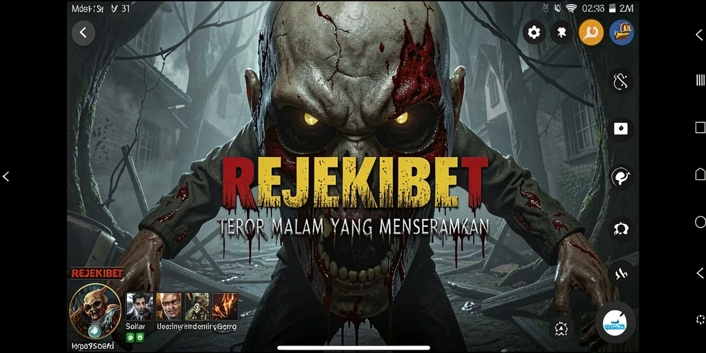 Tangkapan layar menunjukkan suasana mencekam dalam gameplay REJEKIBET.