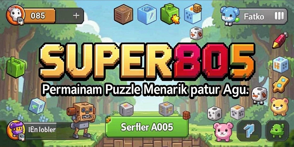 Tangkapan layar gameplay SUPER805 menampilkan tantangan Puzzle yang menakjubkan.