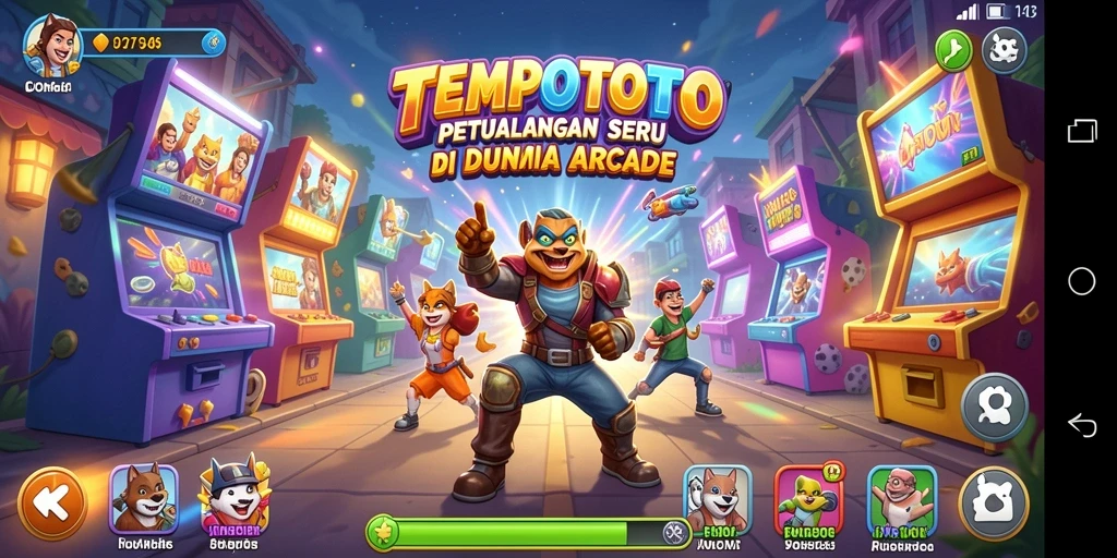Screenshot tampilan gameplay seru dari TEMPOTOTO.