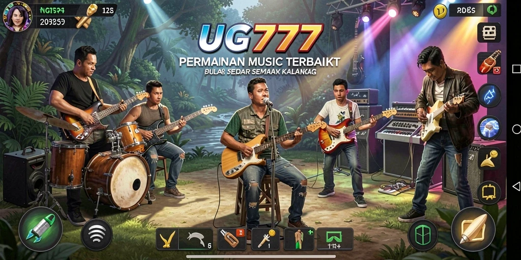 Screenshot gameplay UG777 dengan tampilan seru permainan musik.