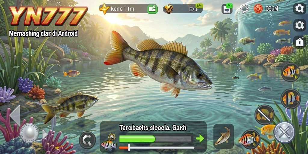 Screenshot gameplay <strong>YN777</strong> menampilkan suasana memancing yang seru dan grafis yang indah.
